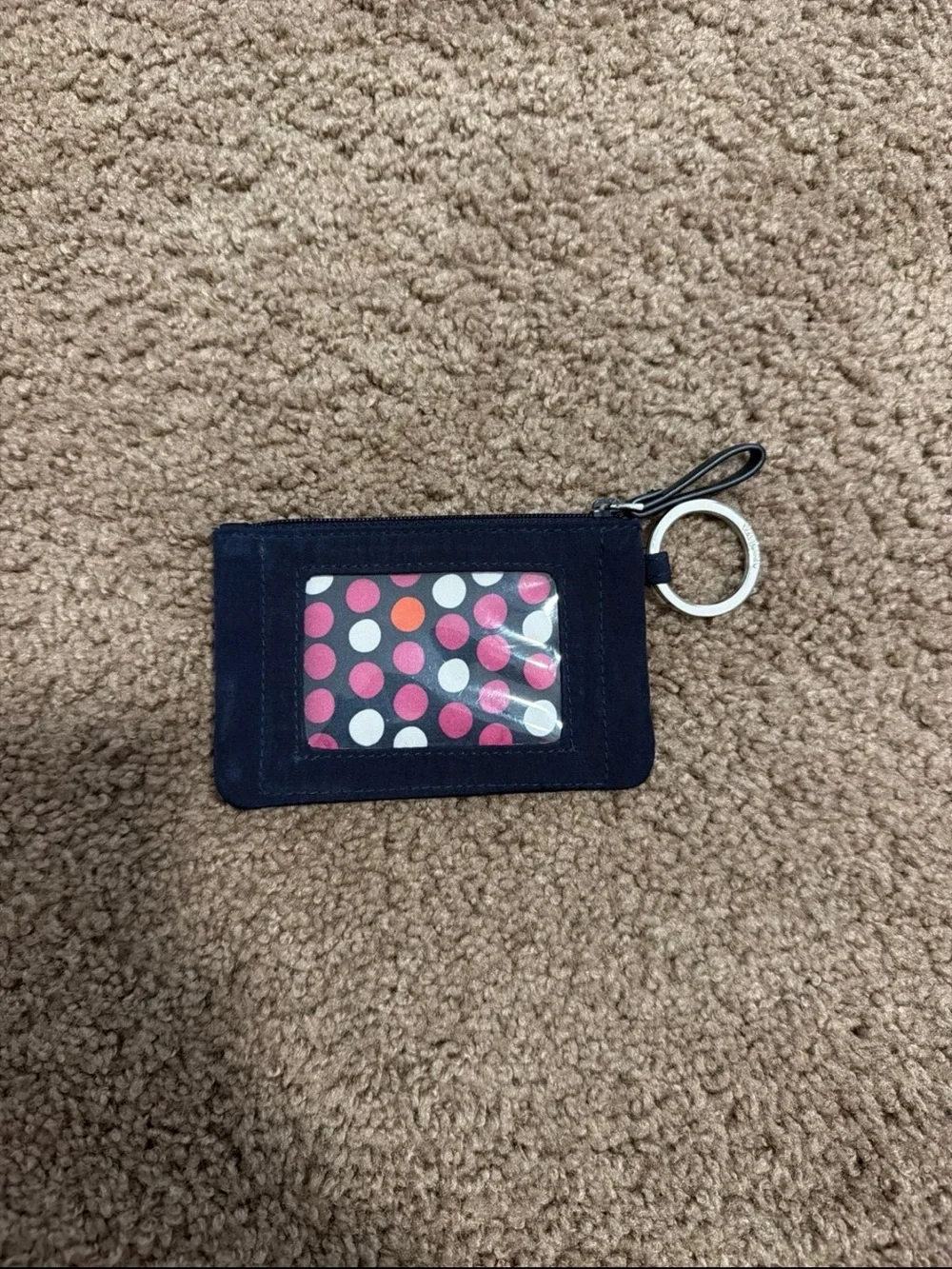 Very Bradley Iconic RFID Wallet Blue Butterflies Keyring